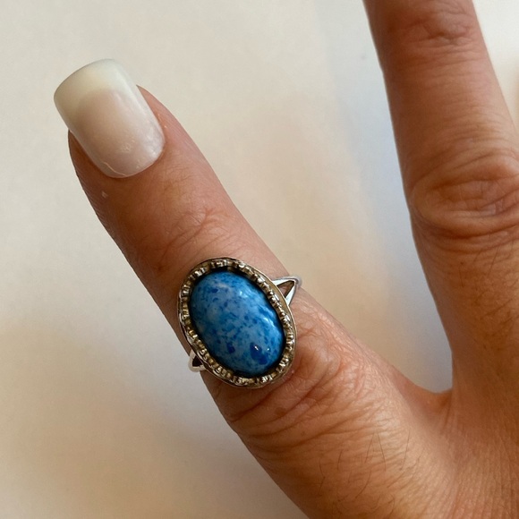 Victorian sterling Robin’s Egg ring - Picture 15 of 17